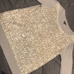 Long sleeve matte sequin sweater
